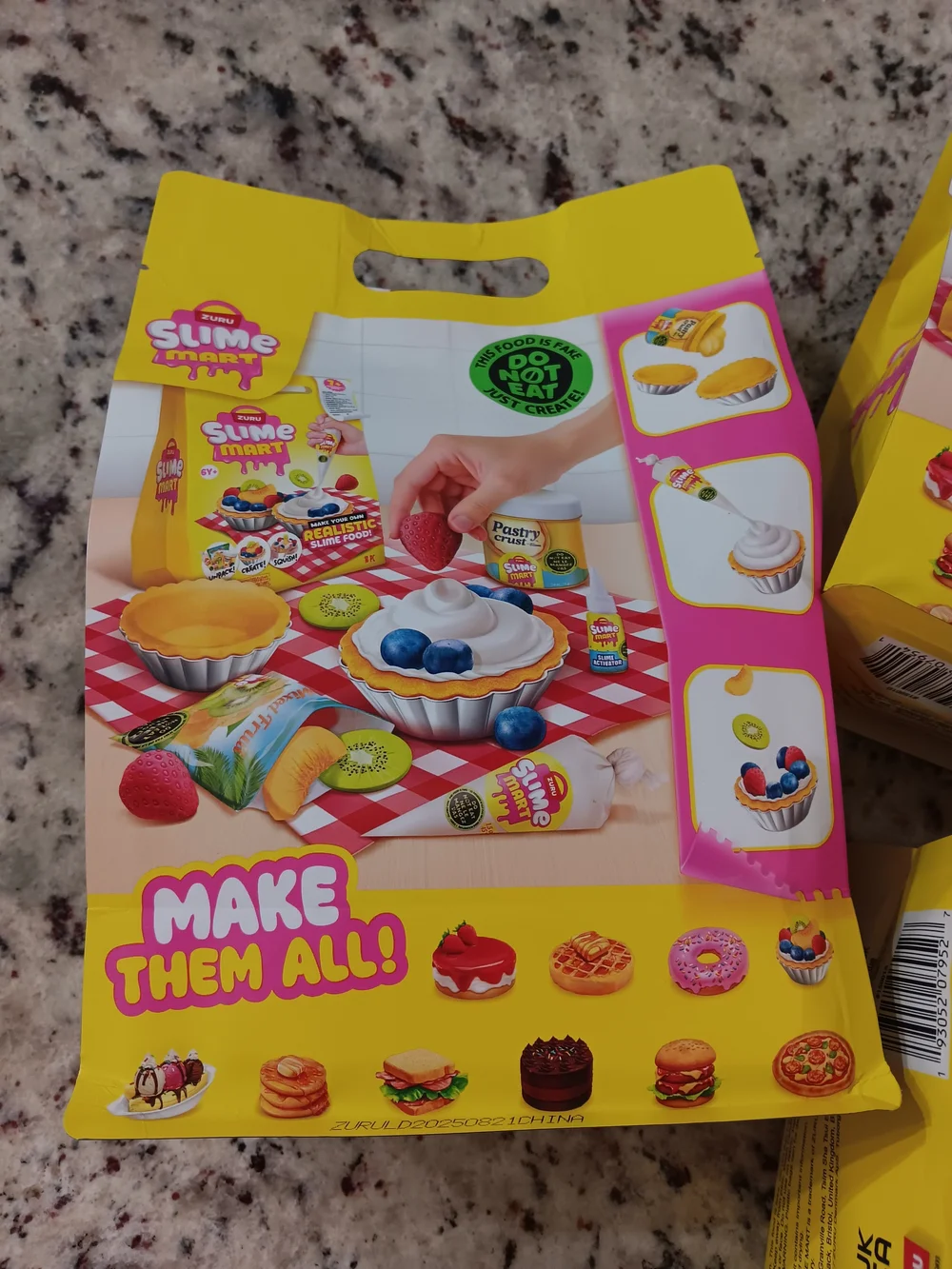 Slime Mart Realistic Slime Food - Waffles, Fruit Tart, Strawberry Cheesecake